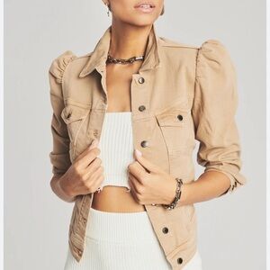 BRAND NEW w/o Tags, Retrofete Tan Jean Jacket